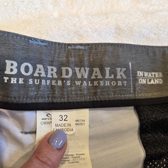 ‼️3/$30‼️Rip Curl All Time Cargo Board Shorts Size 32 Swim Trunks Blue Surfing - Picture 6 of 13